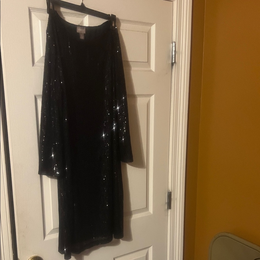 Chico's Black Sequin Top